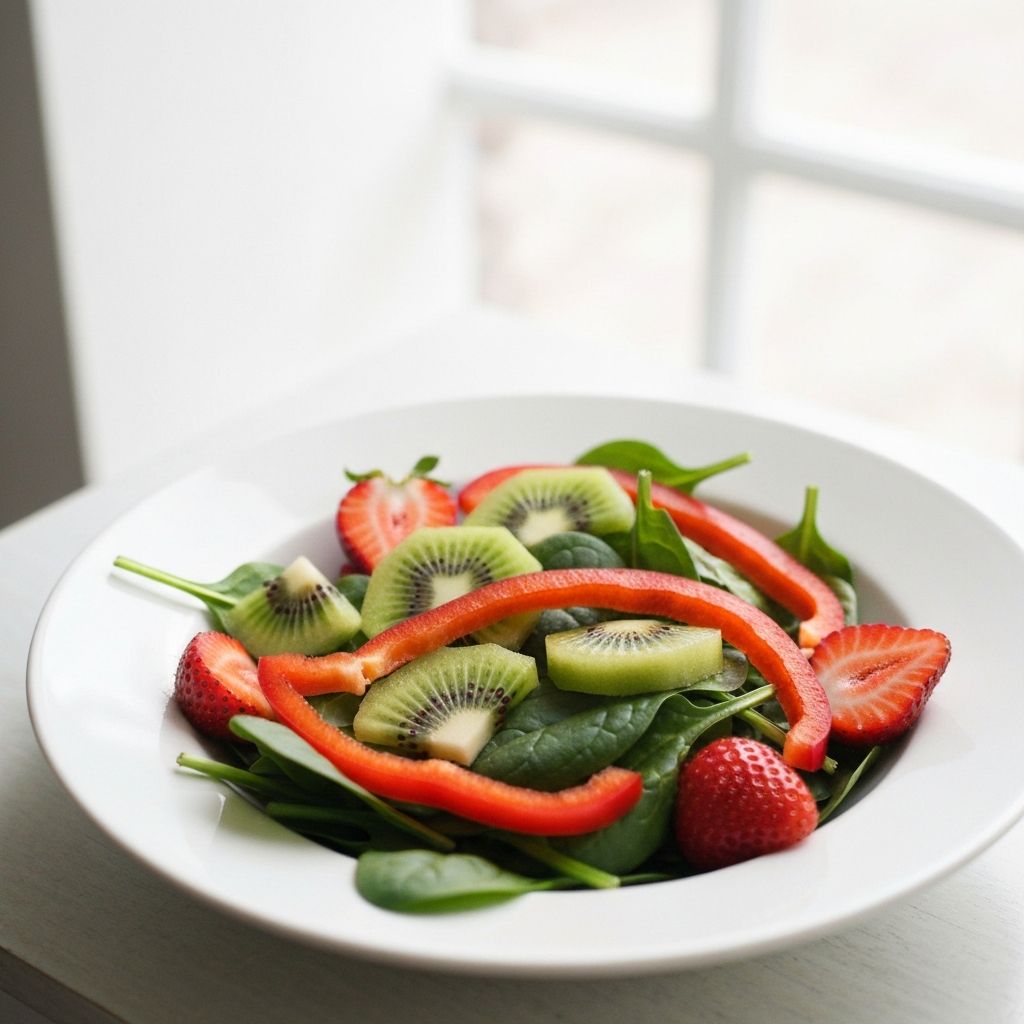 Sałatka z papryką i kiwi
