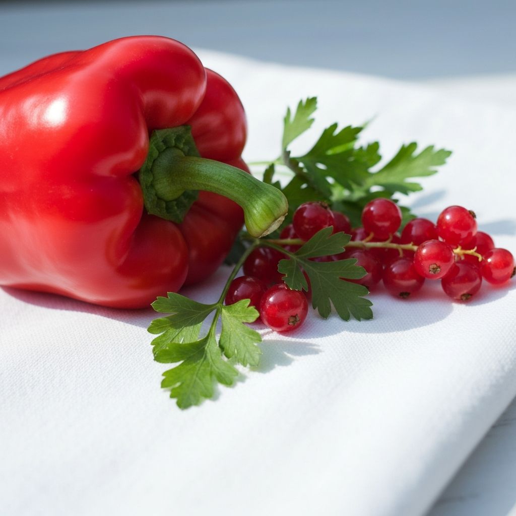 Papryka czerwona i natka pietruszki